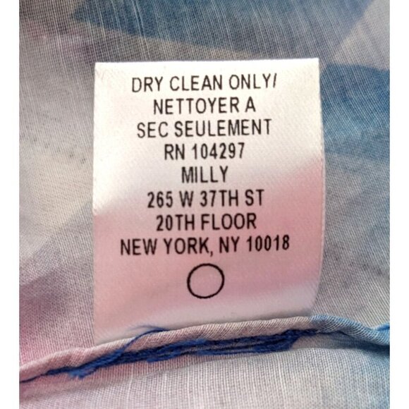 MILLY CABANA Capella Blue Kaleidoscope Ikat Cotton-Silk Cover-Up Tunic Size SP - Picture 4 of 6